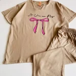 تیشرت شلوارک طرح پاپیون کد 0014 - تصویر 5