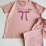 تیشرت شلوارک طرح پاپیون کد 0014 - تصویر 2