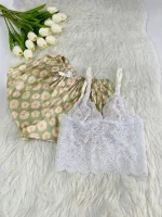 برالت  نیم تنه توری شورتک ساتن کد 02 - تصویر 2