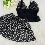 برالت  نیم تنه توری شورتک ساتن کد 02