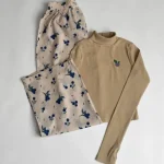 ست کراپ استین بلند فینگر دار یقه اسکی کد 0031 - تصویر 6