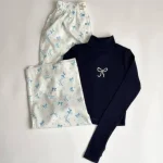 ست کراپ استین بلند فینگر دار یقه اسکی کد 0031 - تصویر 5