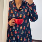 بلوز شلوار ساتن طرح تدی کد1202