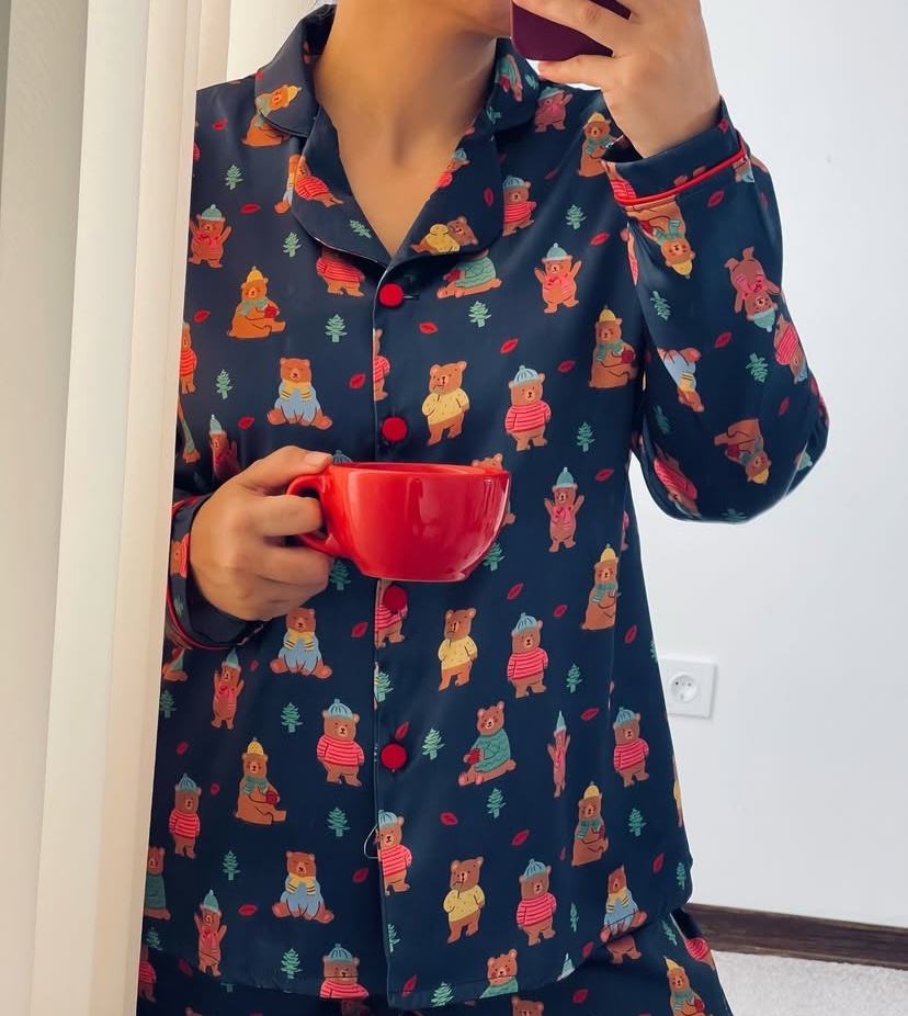 Screenshot بلوز شلوار ساتن طرح تدی کد1202 - تصویر 1