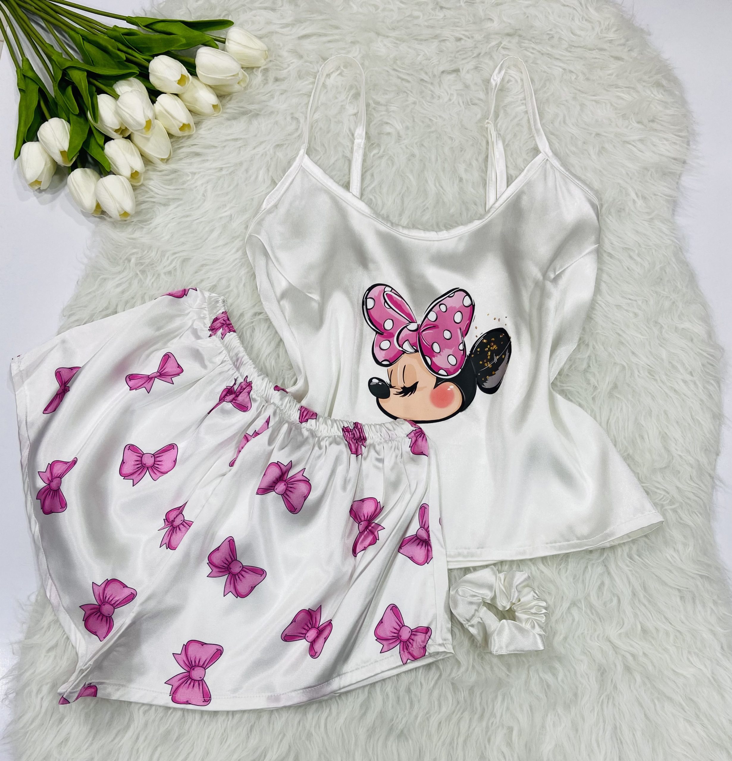 IMG_6093 تاپ شورتک میکی ساتن کد 1206 - تصویر 1